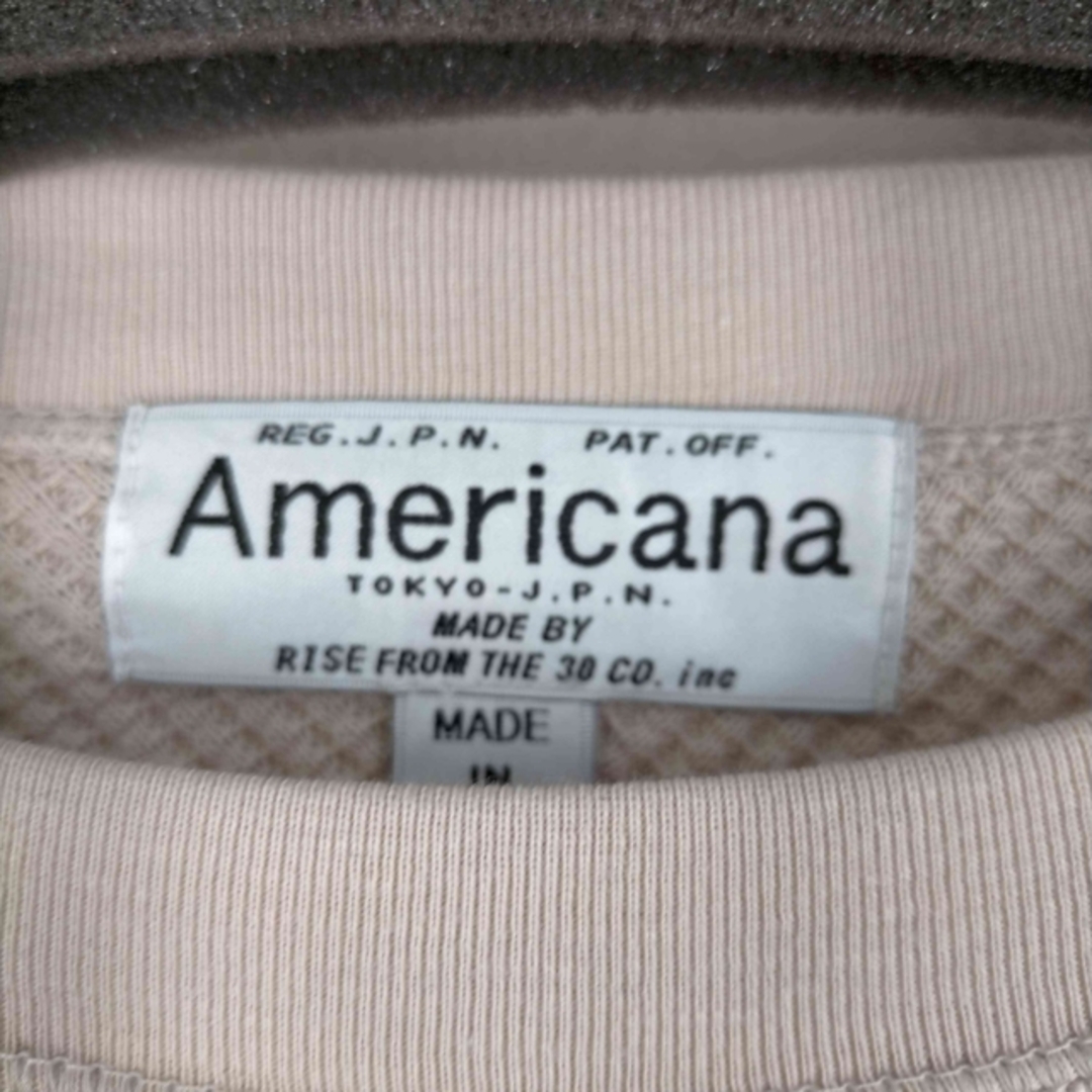 AMERICANA(アメリカーナ)のAmericana(アメリカーナ) サーマルクルーネックニットTシャツ トップス レディースのトップス(カットソー(長袖/七分))の商品写真