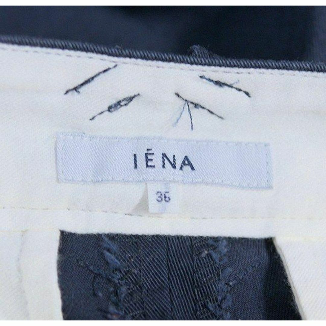 IENA(イエナ)の美品 イエナ IENA ワイドパンツ テーパード クロップド 36 S ネイビー レディースのパンツ(その他)の商品写真