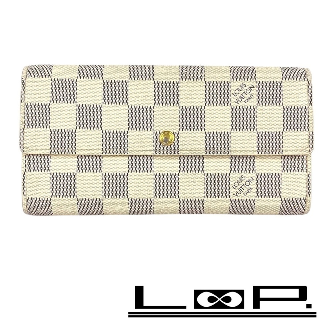 LOUIS VUITTON(ルイヴィトン)の■中古■　ルイヴィトン ポルトフォイユ サラ 長財布 ダミエ アズール N61735 【131400】 レディースのファッション小物(財布)の商品写真