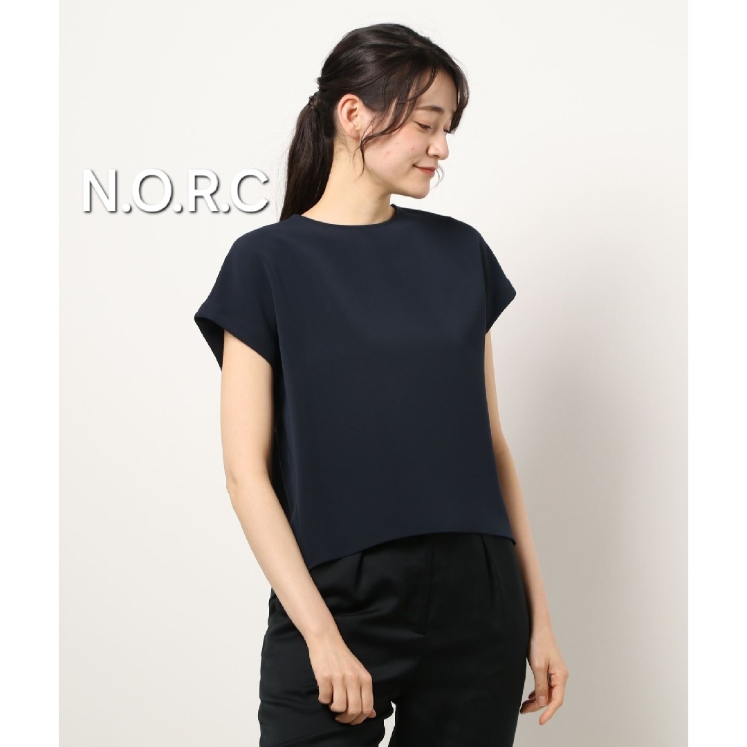 N.O.R.C(ノーク)のN.O.R.C　ブラウス　ネイビー レディースのトップス(シャツ/ブラウス(半袖/袖なし))の商品写真