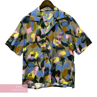 Dior × ALEX FOXTON Rayon Shirts 2020SS 013C549B4797 ディオール×アレックスフォックストン レーヨンシャツ 半袖カットソー アロハシャツ 総柄 マルチカラー サイズ37 【240428】【中古-A】【me04】