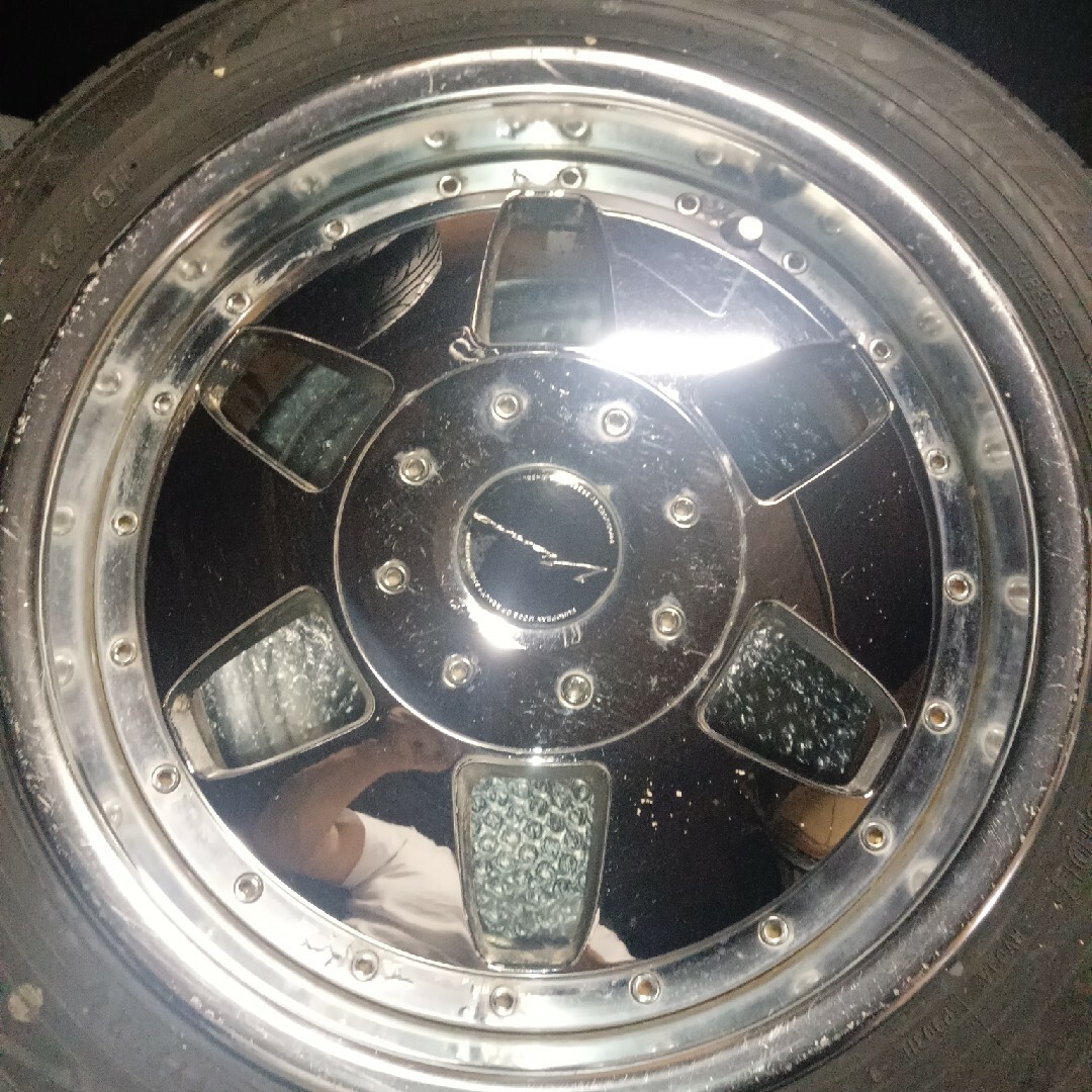 旧車　希少　値下げ　ビエナ　クライシス　14インチ深リム 自動車/バイクの自動車(タイヤ・ホイールセット)の商品写真