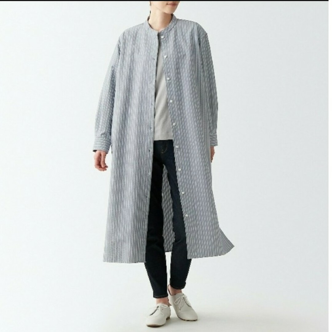 MUJI (無印良品)(ムジルシリョウヒン)の●LS-148● シャツワンピース レディースのワンピース(ひざ丈ワンピース)の商品写真