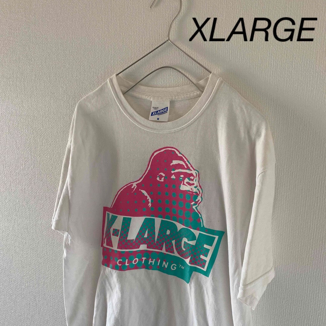XLARGE(エクストララージ)のXLARGEエクストララージ半袖tシャツホワイトm白メンズストリートヒップホップ メンズのトップス(Tシャツ/カットソー(半袖/袖なし))の商品写真