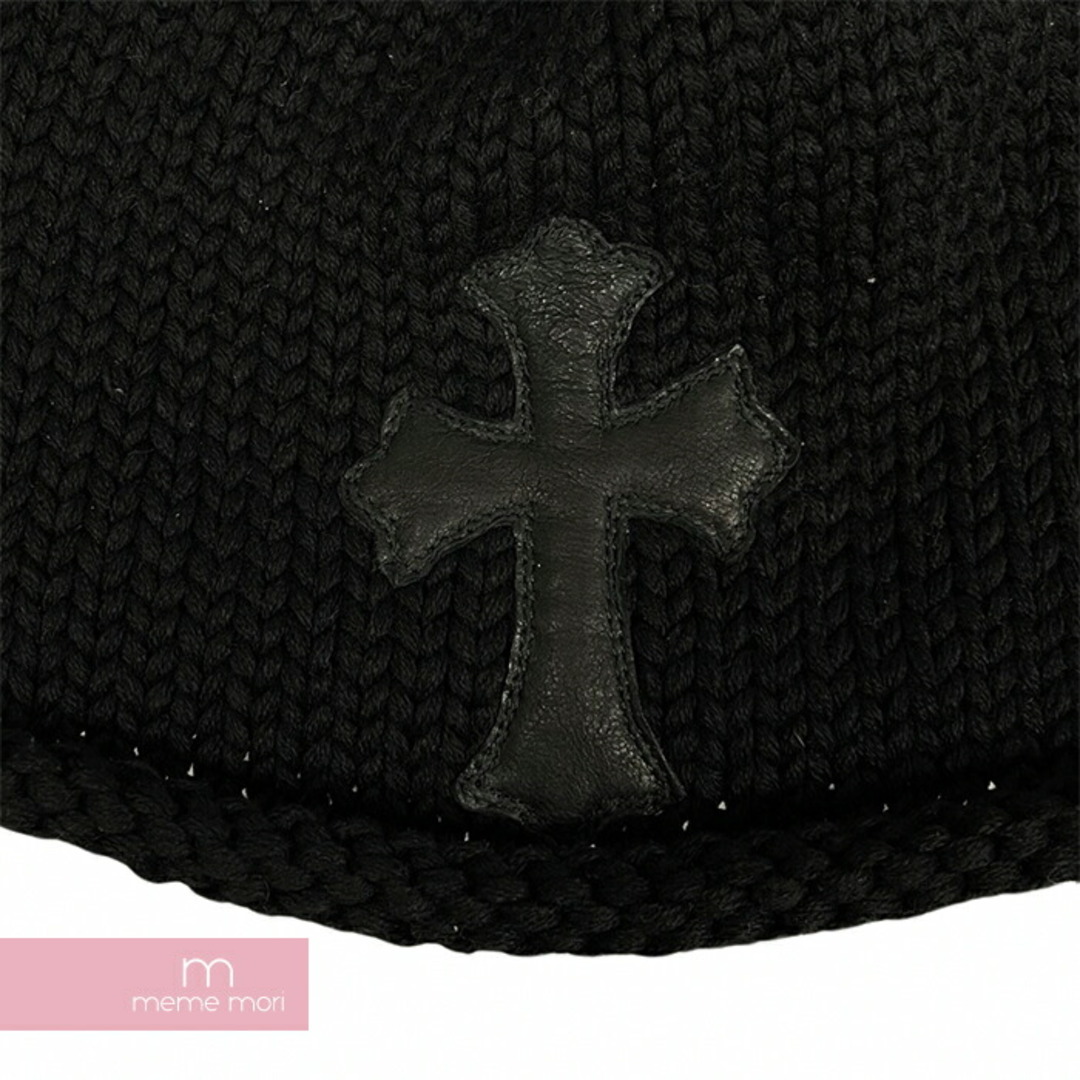 Chrome Hearts(クロムハーツ)のCHROME HEARTS Cashmere Cross Beanie クロムハーツ カシミヤクロスビーニー ニットキャップ ニット帽 レザークロスパッチ クロスボールボタン シルバー925 ブラック【240428】【新古品】【me04】 メンズの帽子(ニット帽/ビーニー)の商品写真