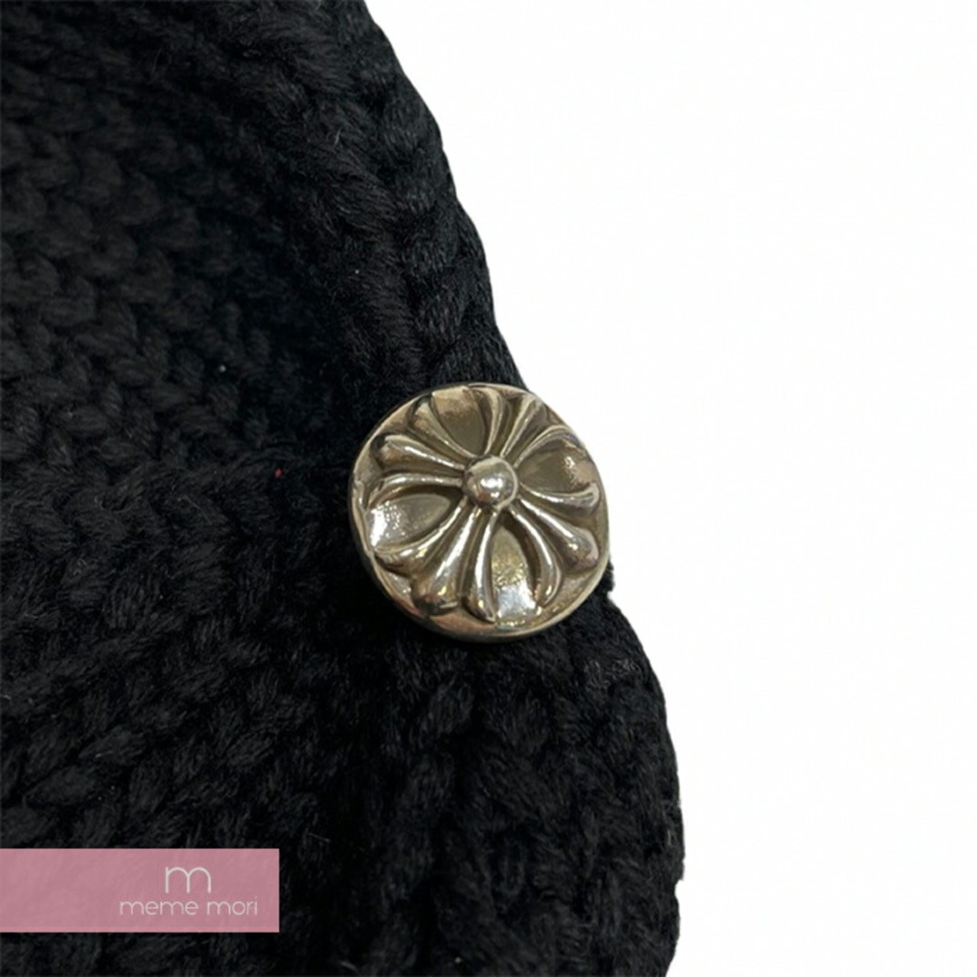 Chrome Hearts(クロムハーツ)のCHROME HEARTS Cashmere Cross Beanie クロムハーツ カシミヤクロスビーニー ニットキャップ ニット帽 レザークロスパッチ クロスボールボタン シルバー925 ブラック【240428】【新古品】【me04】 メンズの帽子(ニット帽/ビーニー)の商品写真