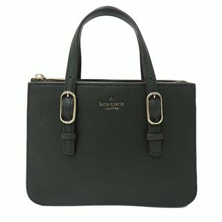 ケイトスペードニューヨーク(kate spade new york)のケイト・スペード ニューヨーク Kate Spade バッグ レディース ブランド ハンドバッグ  レザー ダークグリーン 小さめ コンパクト 上品 シンプル 深緑 ゴールド金具 【中古】(ハンドバッグ)