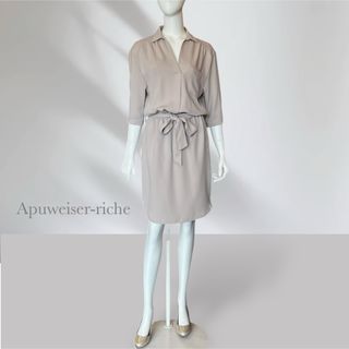 アプワイザーリッシェ(Apuweiser-riche)の▼70％off▼新品【Apuweiser-riche】膝丈ワンピース　5分袖 (ひざ丈ワンピース)