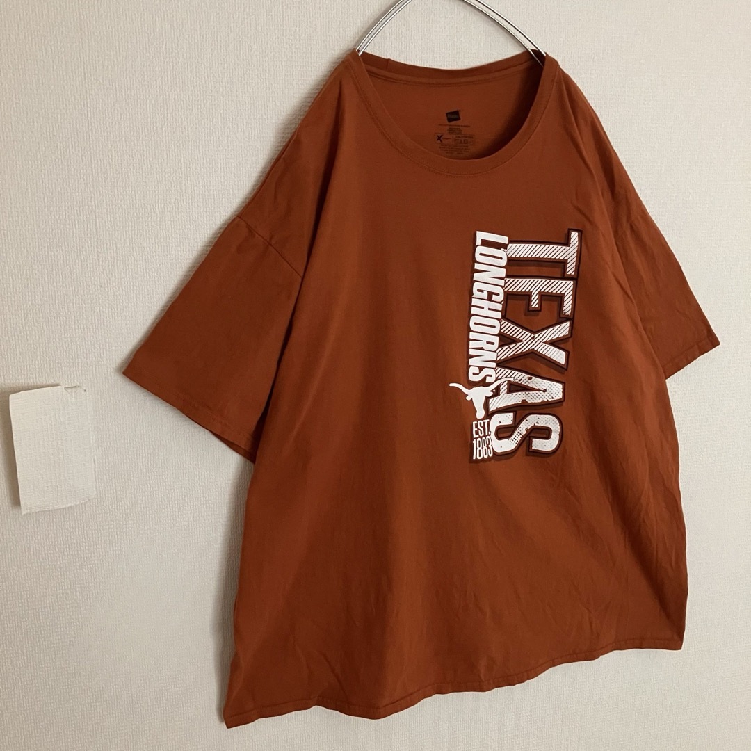 Hanes(ヘインズ)のテキサスロングホーンズカレッジTシャツtシャツ超オーバーサイズTEEビッグロゴ メンズのトップス(Tシャツ/カットソー(半袖/袖なし))の商品写真