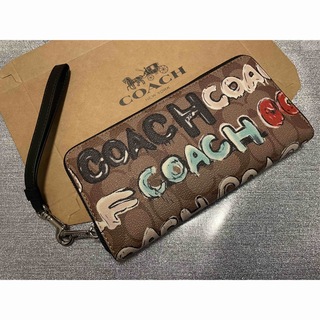 コーチ(COACH)のCOACH  コーチ　ミントサーフ　長財布　コラボ　シグネチャー　未使用品(財布)