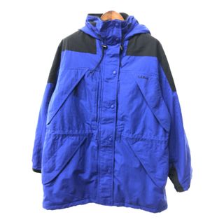 エルエルビーン(L.L.Bean)の90年代 L.L.Bean エルエルビーン マウンテンパーカー アウトドア ブルー (レディース XL) 中古 古着 Q4641(その他)