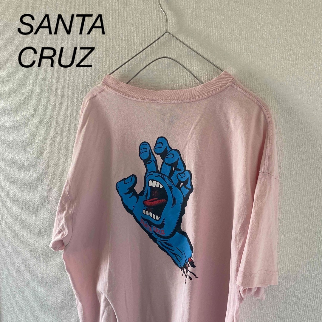 Santa Cruz(サンタクルーズ)のSANTACRUZサンタクルーズtシャツ半袖メンズピンクfXL メンズのトップス(Tシャツ/カットソー(半袖/袖なし))の商品写真