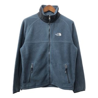 ザノースフェイス(THE NORTH FACE)のTHE NORTH FACE ノースフェイス フルジップ フリースジャケット アウトドア ネイビー (メンズ M) 中古 古着 Q4651(その他)