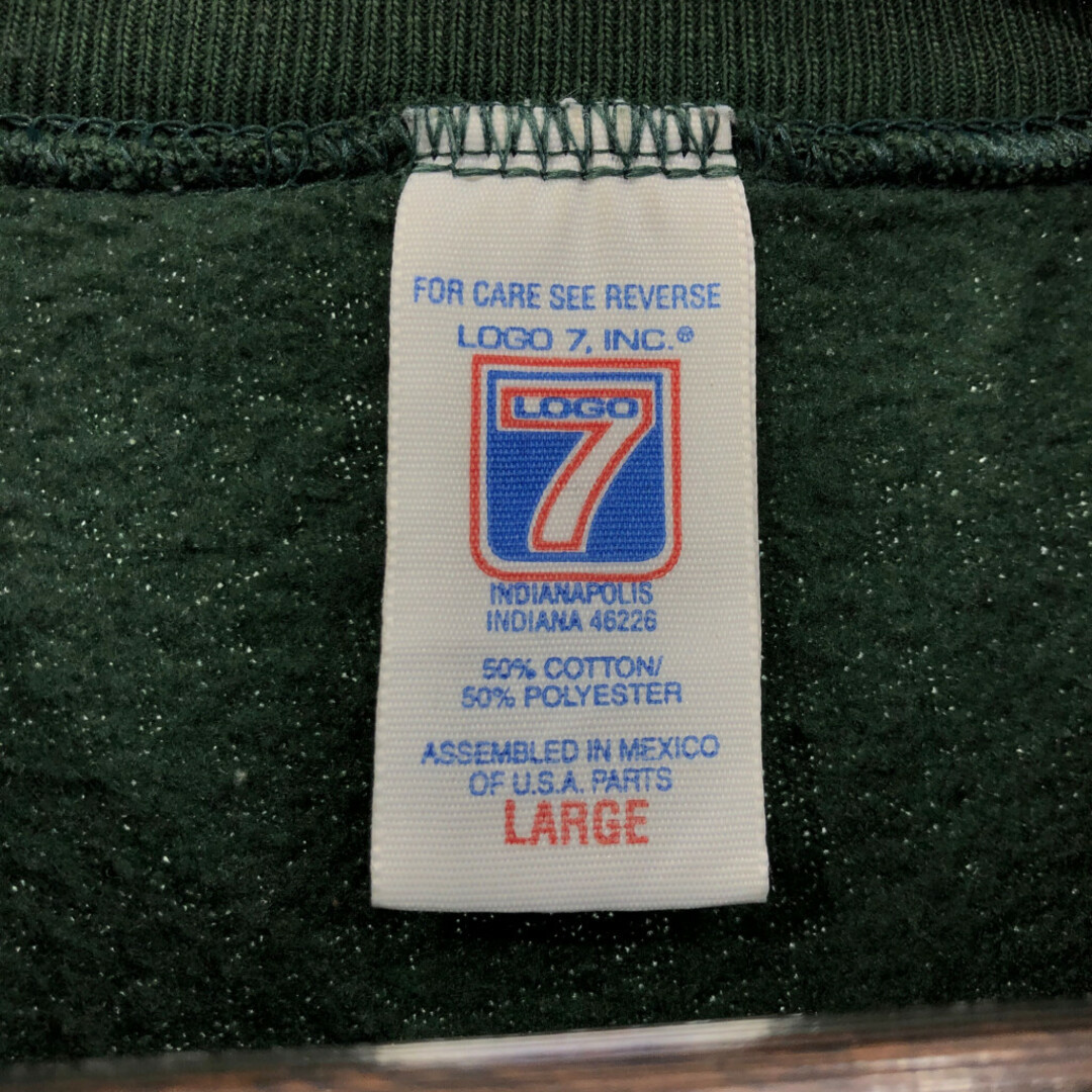 2000年代～ LOGO7 ロゴセブン NFL グリーンベイ・パッカーズ スウェット アメフト プロチーム グリーン (メンズ LARGE) 中古 古着 Q4662 メンズのトップス(スウェット)の商品写真