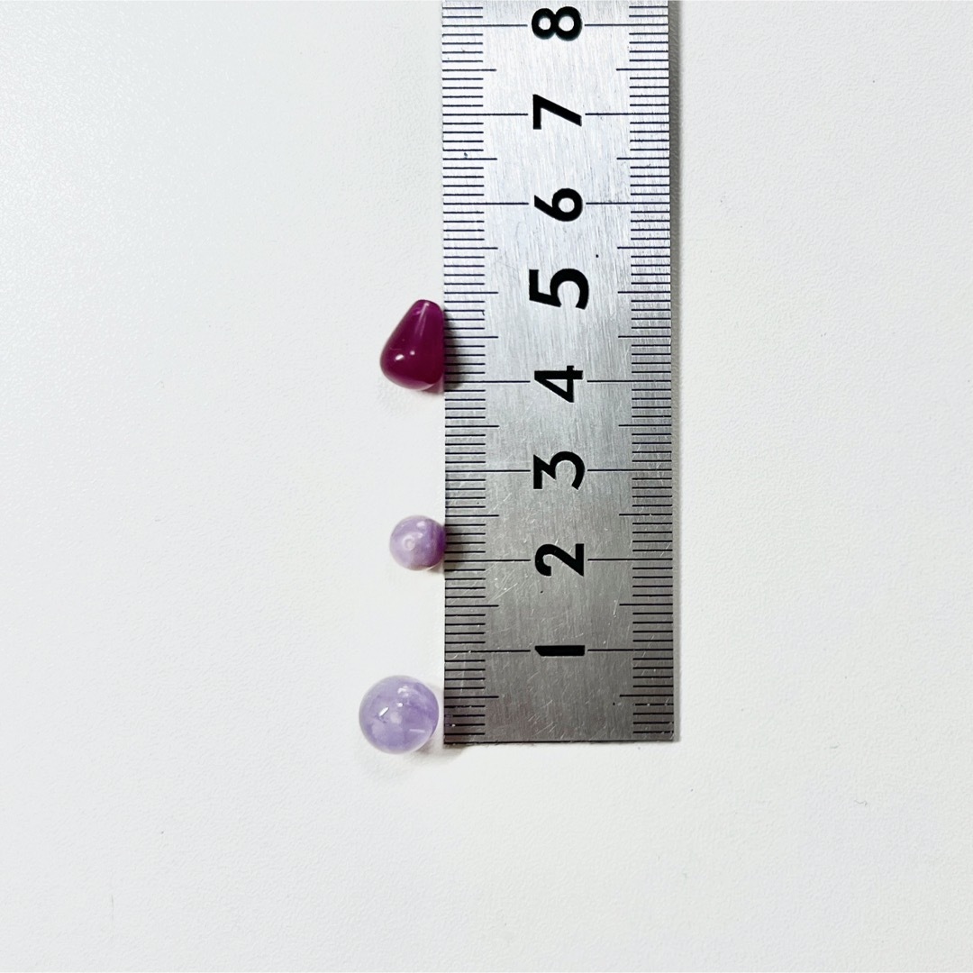 パープル系 天然石 アゲート アメジスト チャロアイト ジェイド 4種MIX ハンドメイドの素材/材料(各種パーツ)の商品写真