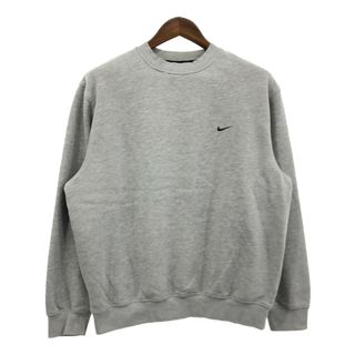 ナイキ(NIKE)の00年代 NIKE ナイキ スウェット トレーナー スポーツ ワンポイント グレー (メンズ L) 中古 古着 Q4679(スウェット)