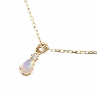 アガット(agete)のagete アガット ネックレス K10YG/オパール/ダイヤモンド0.01ct(ネックレス)