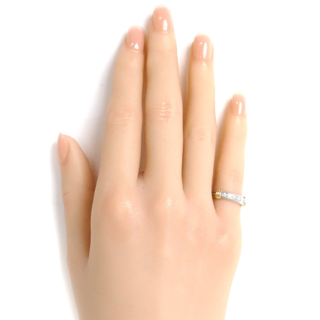 Christian Dior(クリスチャンディオール)のChristian Dior クリスチャンディオール Pt950/K18 5PD ダイヤモンド リング・指輪 ダイヤモンド 6号 3.9g レディース【中古】【美品】 レディースのアクセサリー(リング(指輪))の商品写真
