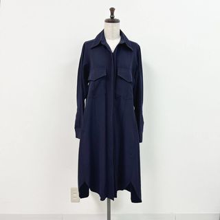 ヨウジヤマモト(Yohji Yamamoto)の10aw ヨウジヤマモト ウール コットン ギャバ ミリタリー ワンピース(ロングワンピース/マキシワンピース)