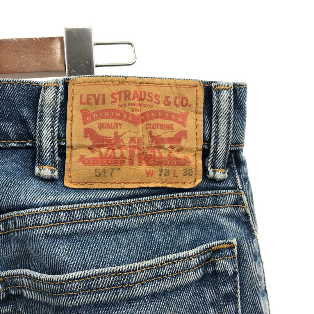 Levi's(リーバイス)のLevi's リーバイス 517 ブーツカット デニムパンツ アメカジ ブルー (メンズ W33 L30) 中古 古着 Q4736 メンズのパンツ(デニム/ジーンズ)の商品写真
