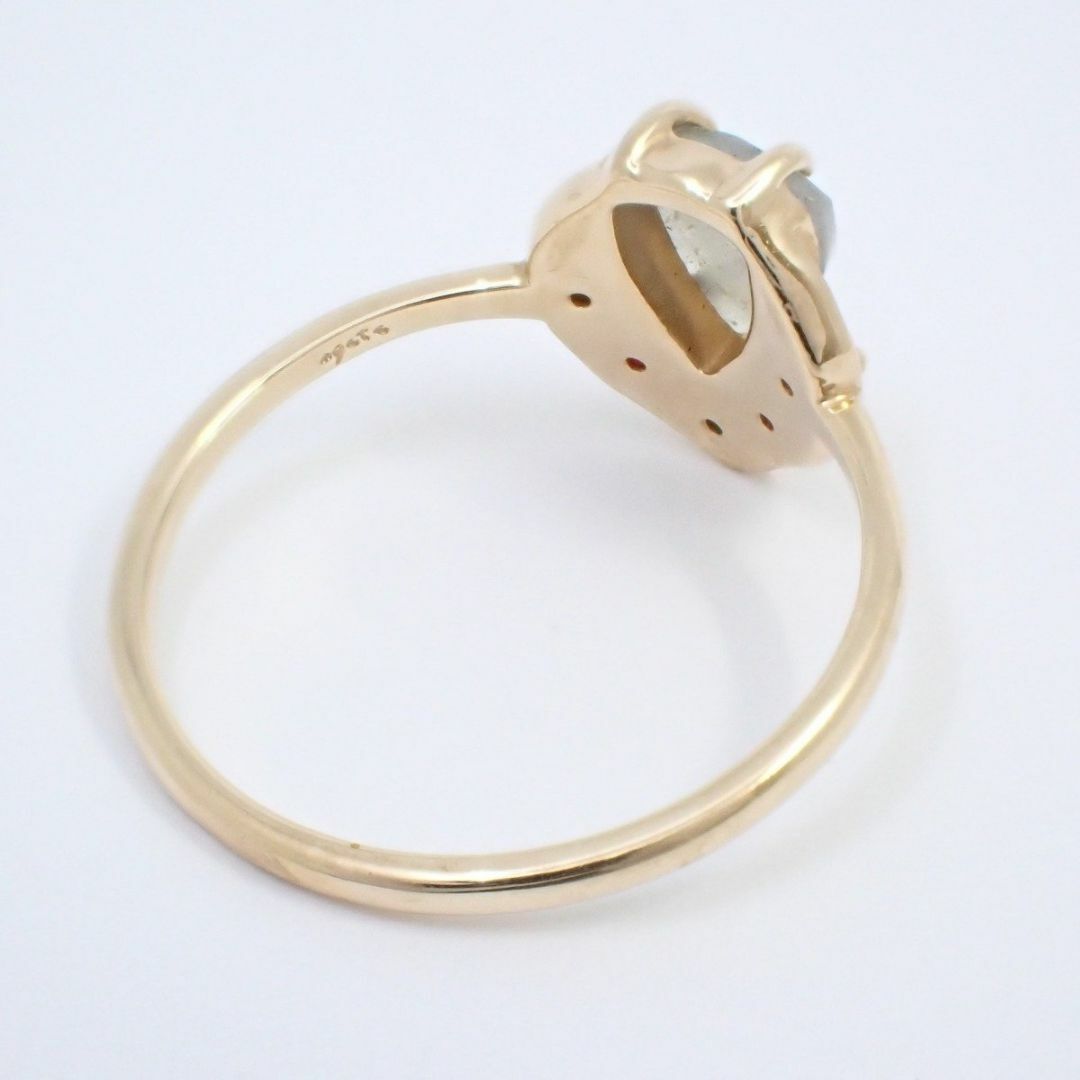 agete(アガット)のagete アガット リング 指輪 K10YG/グレーラブラドライト/エメラルド/サファイア/ルビー 11号 レディースのアクセサリー(リング(指輪))の商品写真