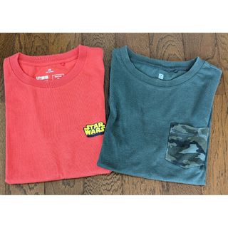 ユニクロ(UNIQLO)のユニクロ　キッズTシャツ　140cm　2枚セット(Tシャツ/カットソー)