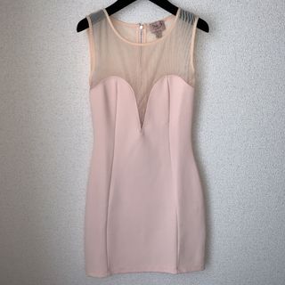 TOPSHOP - TOPSHOP モデル着用！完売シースルードレス　ミニ　ノースリーブワンピース