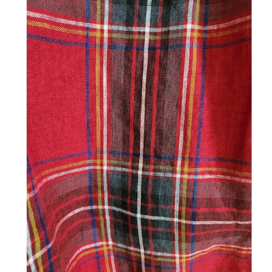 m様専用☆　bluewillow リネン タータンチェックスカート(タグ付新品) レディースのスカート(ロングスカート)の商品写真