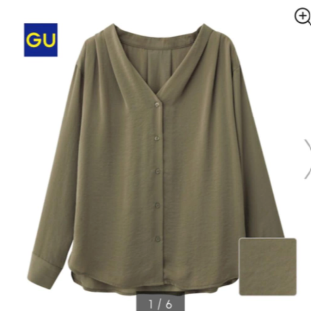 GU(ジーユー)のgu ブラウス レディースのトップス(シャツ/ブラウス(長袖/七分))の商品写真