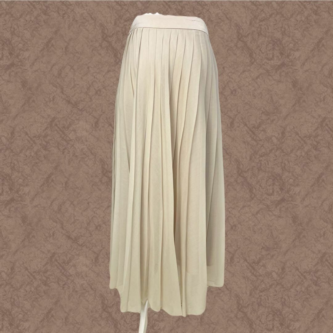 MACKINTOSH(マッキントッシュ)のマッキントッシュロンドン　プリーツスカート　フレア　38 M ベージュ　ロング レディースのスカート(ロングスカート)の商品写真