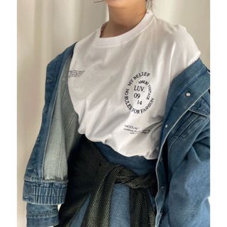 アメリヴィンテージ(Ameri VINTAGE)の新品タグ付★アメリ MESSAGE PRINT LS TEE ホワイト (Tシャツ(長袖/七分))