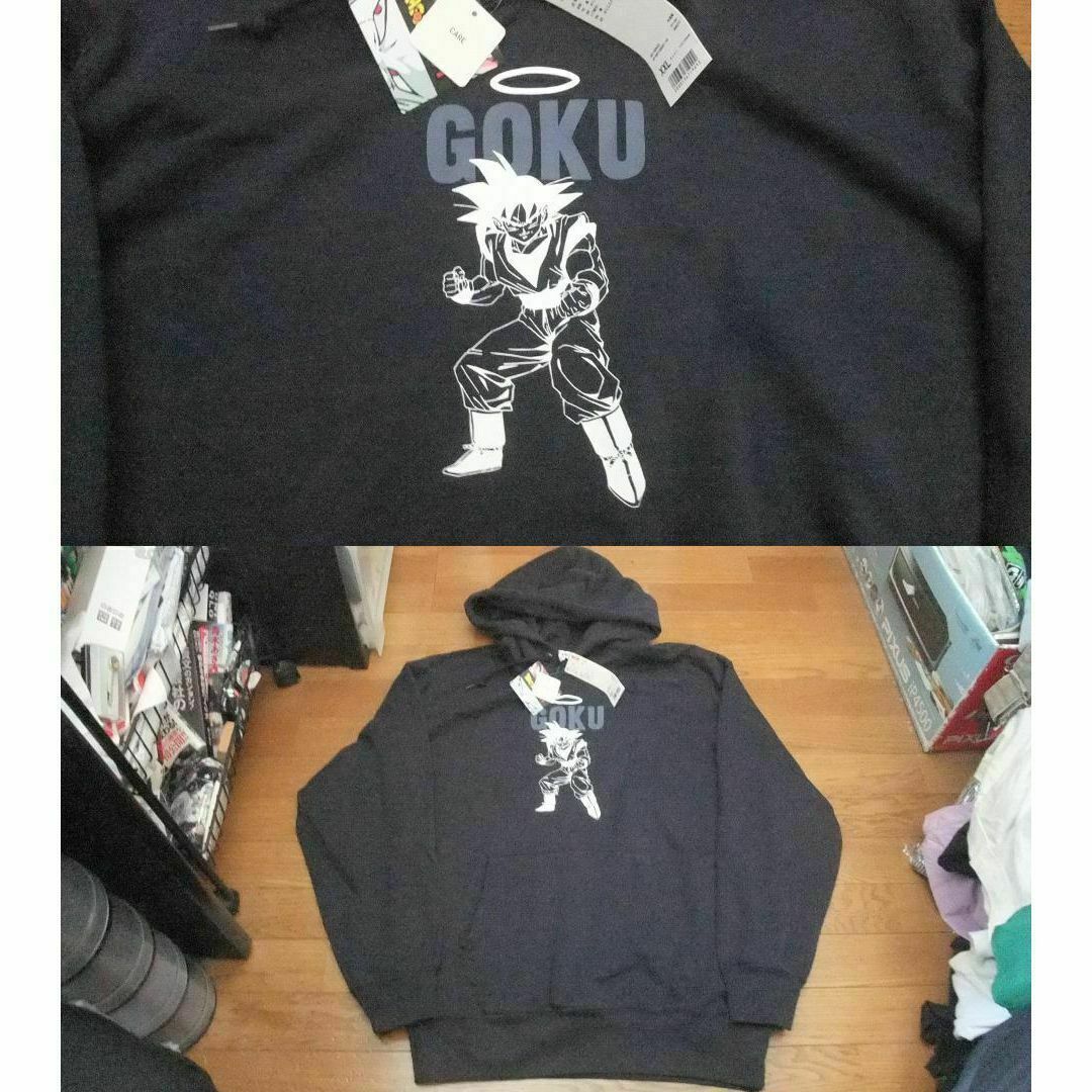 UNIQLO(ユニクロ)の新品 ドラゴンボール 河村康輔 コラボ フード パーカー XXL ユニクロ 紺 メンズのトップス(パーカー)の商品写真