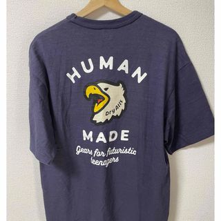 HUMAN MADE - 【美品】HUMAN MADE  刺繍ロゴ イーグル ポケット tシャツ ナス紺