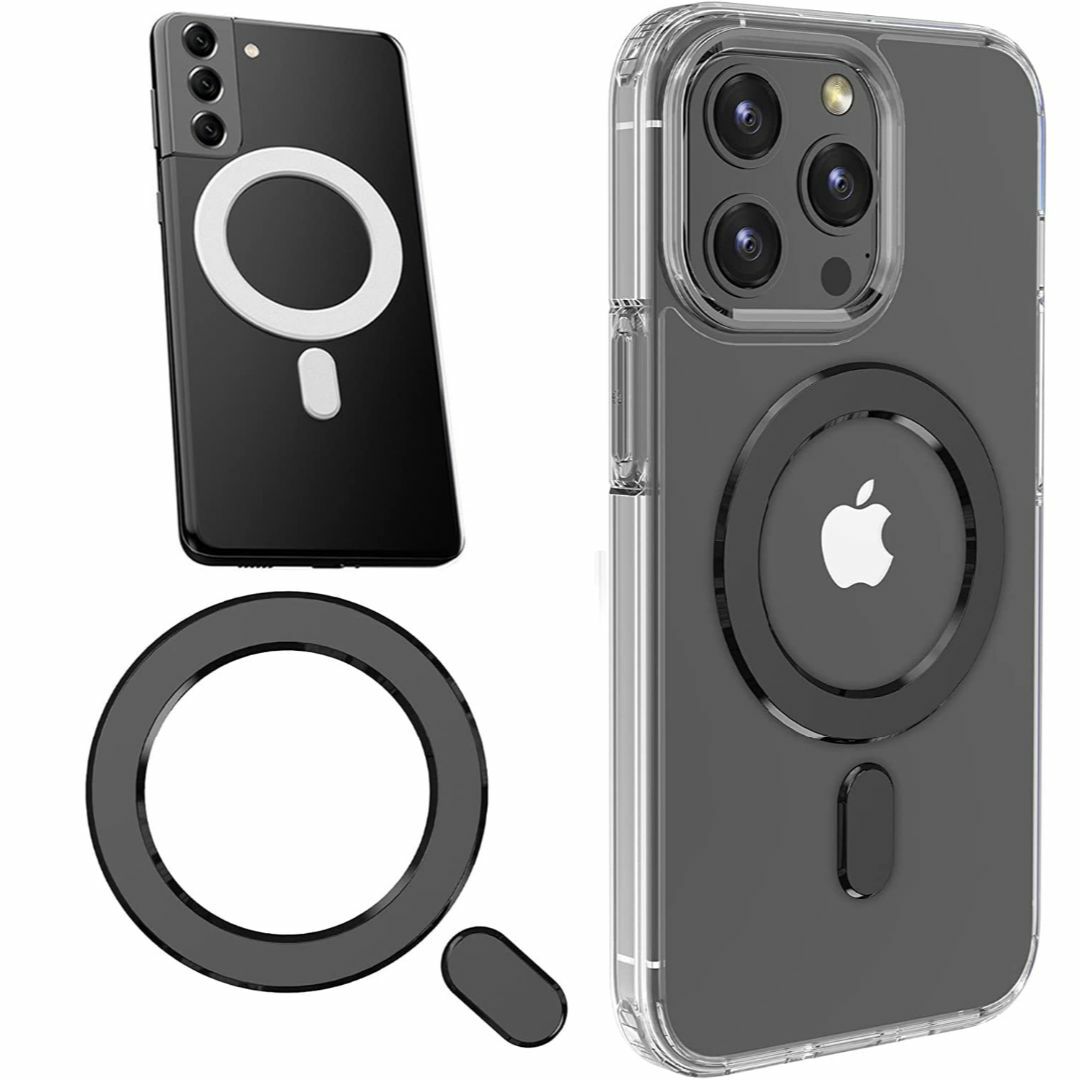 色:ブラックXLAS マグネット プレート Apple magsafe対応  スマホ/家電/カメラのスマホアクセサリー(その他)の商品写真