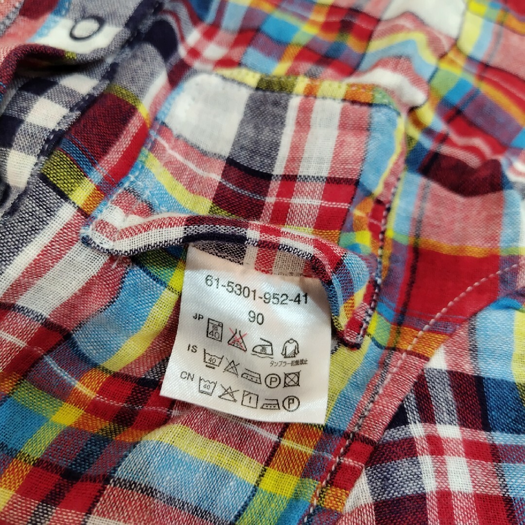 DOUBLE.B(ダブルビー)のチェックシャツ キッズ/ベビー/マタニティのキッズ服男の子用(90cm~)(Tシャツ/カットソー)の商品写真