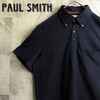 Paul Smith - 美品 ポールスミス 鹿子 半袖 ボタンダウンポロシャツ 現行 ブラック M