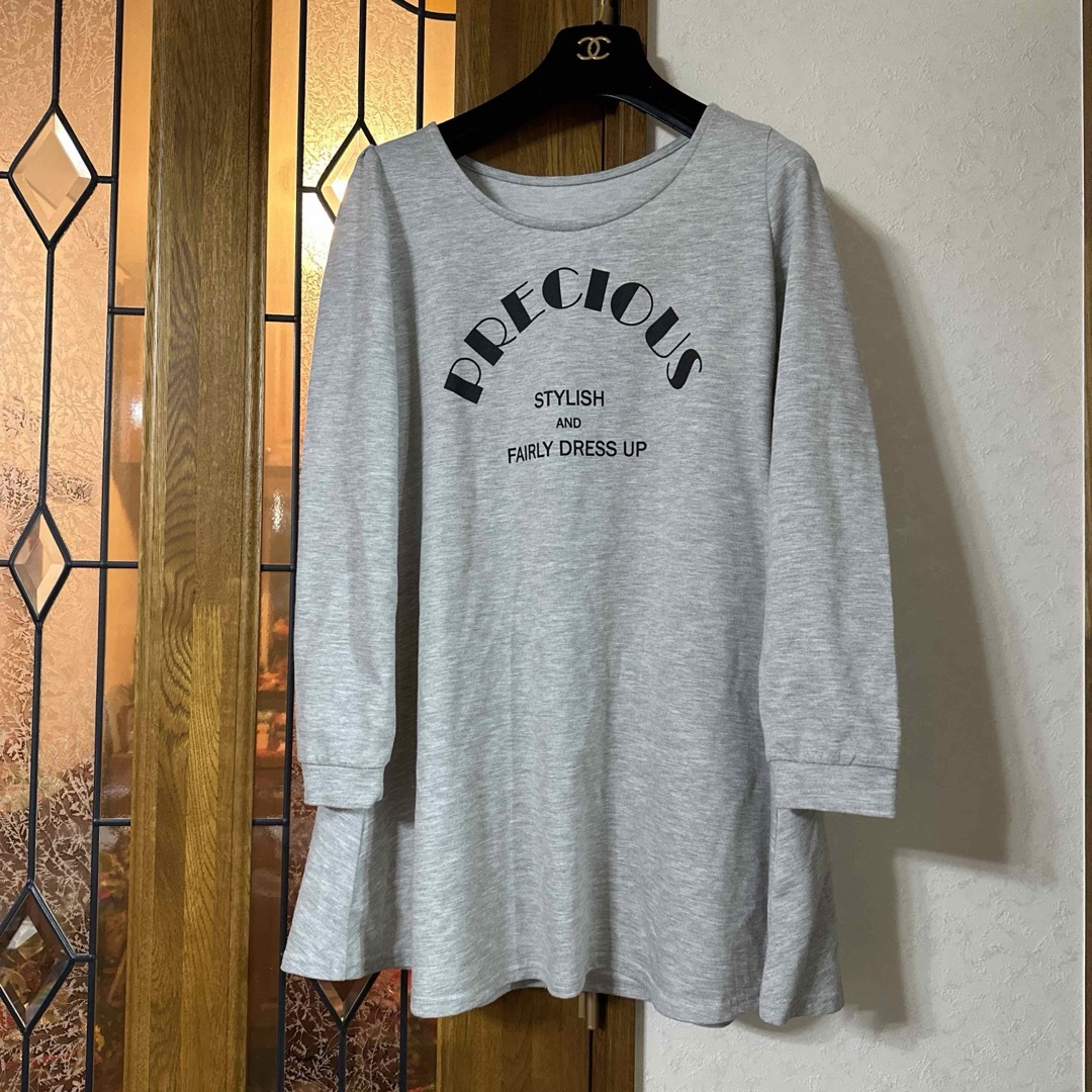 ロングTシャツ　M レディースのトップス(カットソー(長袖/七分))の商品写真