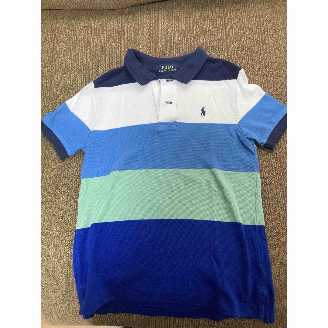 POLO RALPH LAUREN(ポロラルフローレン)のラルフ⭐︎ボーダーポロシャツ120サイズ キッズ/ベビー/マタニティのキッズ服男の子用(90cm~)(Tシャツ/カットソー)の商品写真