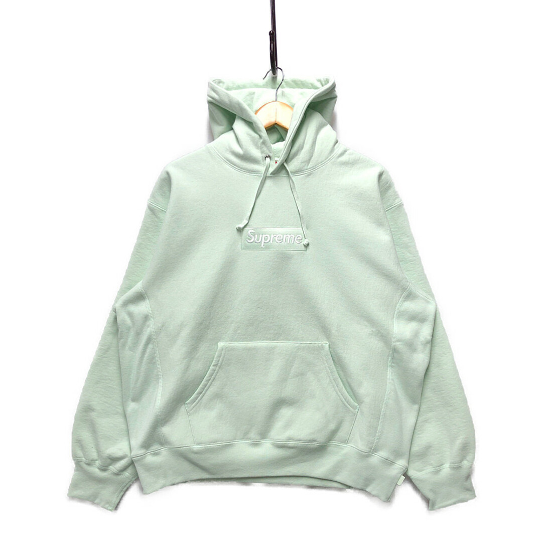 Supreme(シュプリーム)のSUPREME シュプリーム 23AW BOX Logo Hooded Sweatshirt BOXロゴ スウェット パーカー ライトグリーン サイズM 正規品 / 33184 メンズのトップス(パーカー)の商品写真