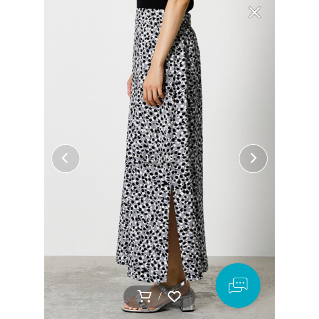 AZUL by moussy(アズールバイマウジー)の#AZUL BY MOUSSY#DOTS LEOPARD NARROW レディースのスカート(ロングスカート)の商品写真