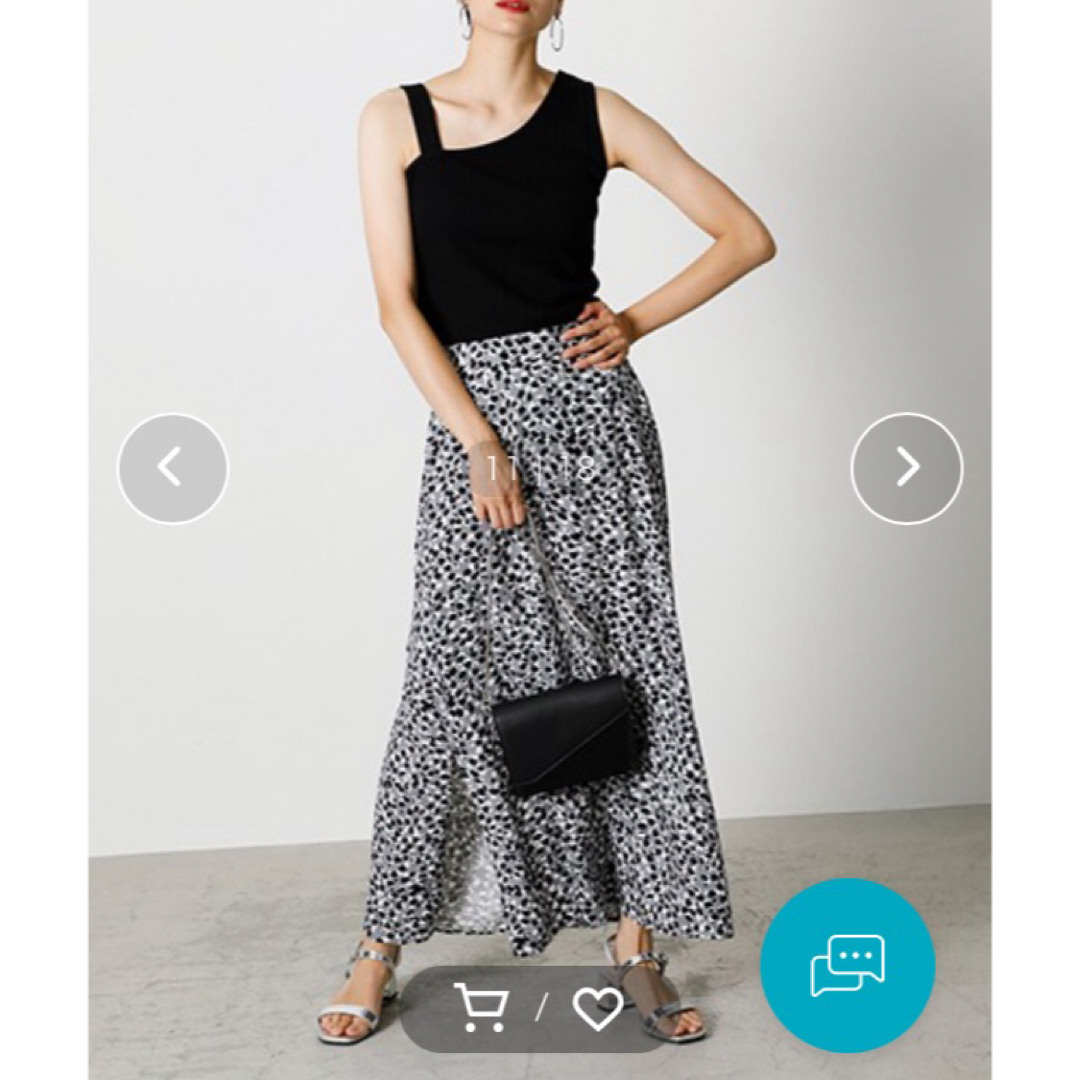 AZUL by moussy(アズールバイマウジー)の#AZUL BY MOUSSY#DOTS LEOPARD NARROW レディースのスカート(ロングスカート)の商品写真