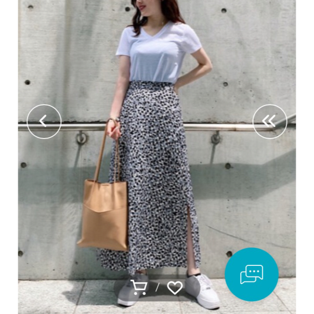 AZUL by moussy(アズールバイマウジー)の#AZUL BY MOUSSY#DOTS LEOPARD NARROW レディースのスカート(ロングスカート)の商品写真