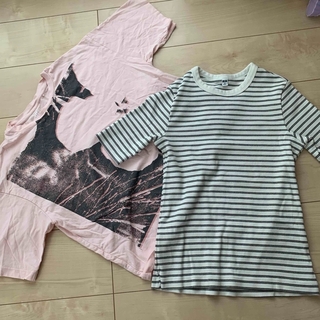 ユニクロ(UNIQLO)のUNIQLO リブシャツ、Tシャツ　まとめ売り　(Tシャツ/カットソー(半袖/袖なし))
