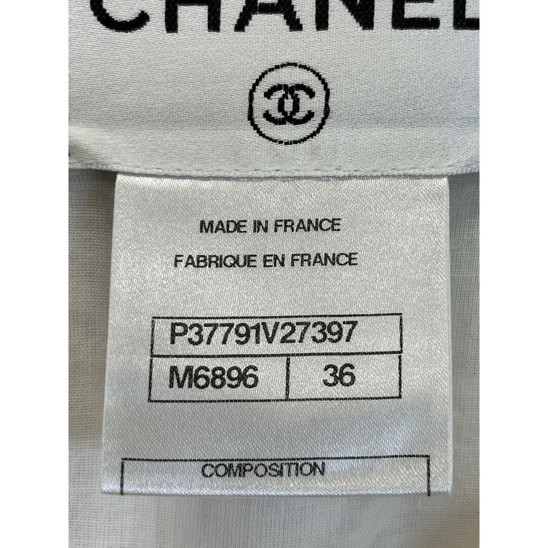 CHANEL(シャネル)のシャネル P37791 V27397 ﾌﾗﾜｰﾌﾟﾘﾝﾄ ﾉｰｽﾘｰﾌﾞﾁｭﾆｯｸ 36 レディースのワンピース(その他)の商品写真