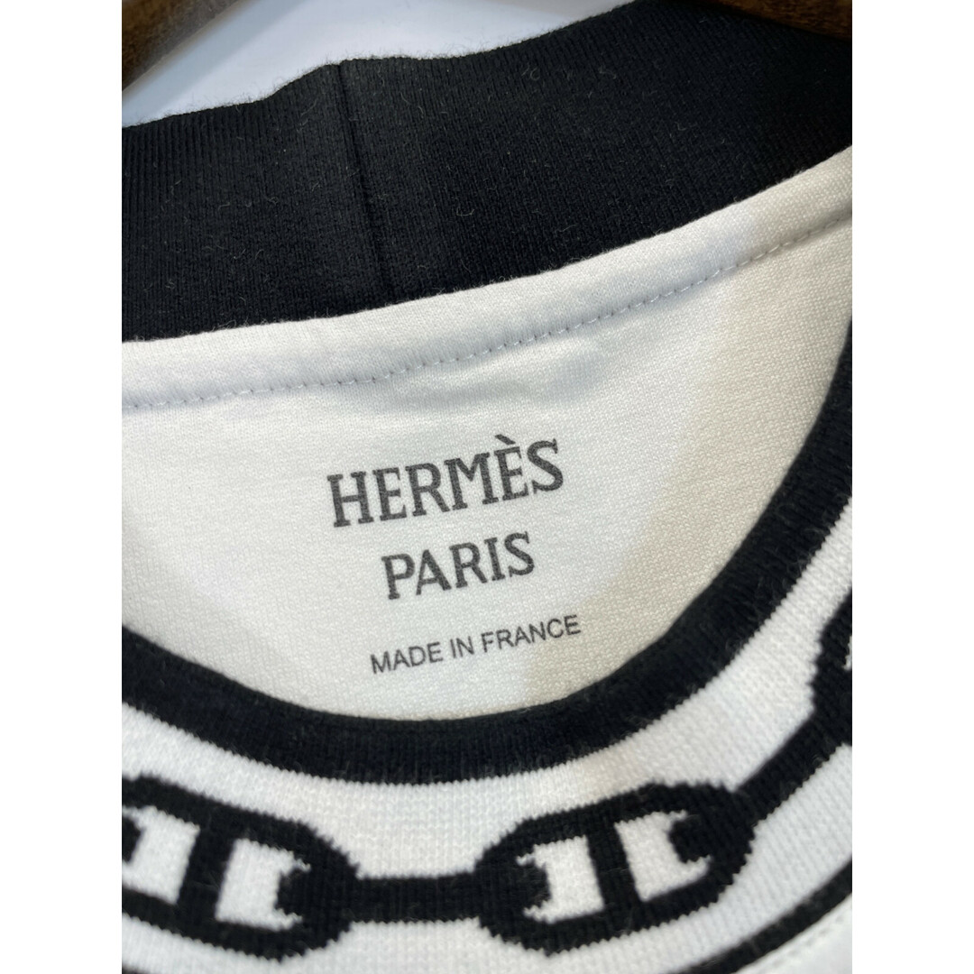 Hermes(エルメス)のエルメス ホワイト シェーヌダンクル Tシャツ ワンピース 34 レディースのワンピース(その他)の商品写真