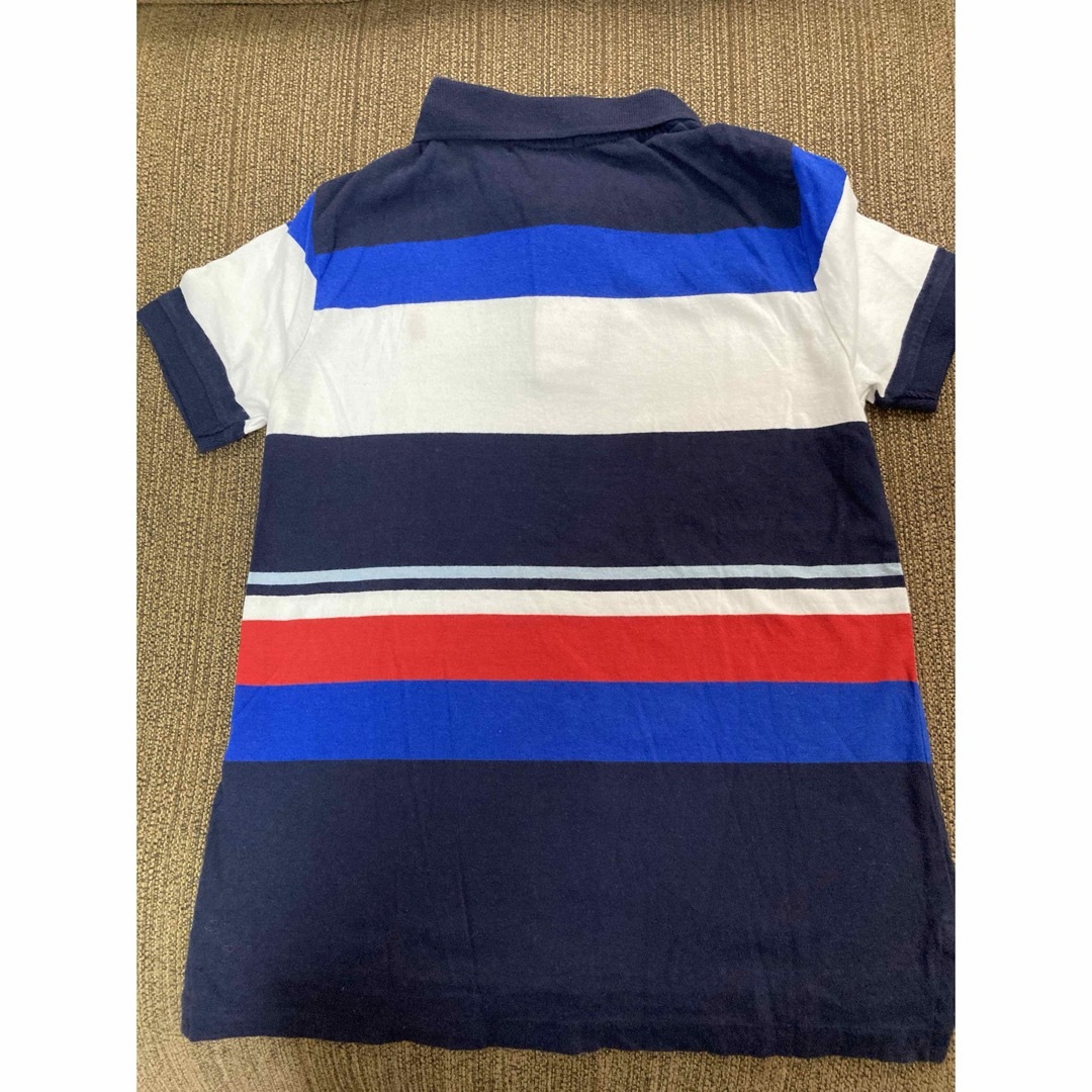 POLO RALPH LAUREN(ポロラルフローレン)のラルフ⭐︎ボーダーポロTシャツ生地120サイズ キッズ/ベビー/マタニティのキッズ服男の子用(90cm~)(Tシャツ/カットソー)の商品写真