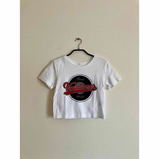 GU - 【美品】GU クロップド ロゴTシャツ Sサイズ