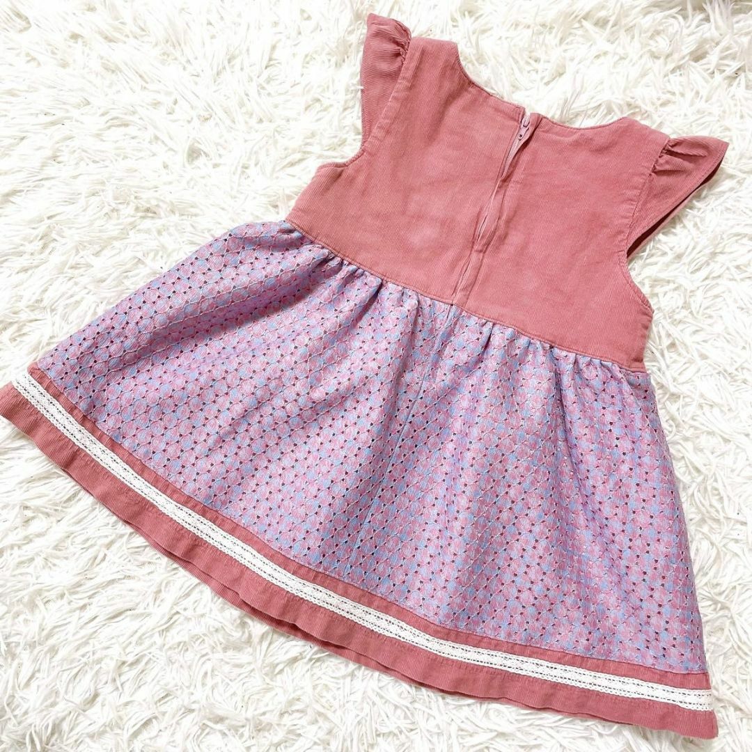 Souris(スーリー)のsouris 90 花柄 ワンピース 子供服 ジャンパースカート スーリー キッズ/ベビー/マタニティのキッズ服女の子用(90cm~)(ワンピース)の商品写真