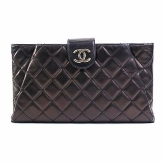 シャネル(CHANEL)のシャネル CHANEL クラッチバッグ マトラッセ レザー ブラック シルバー レディース 送料無料【中古】 e58582a(クラッチバッグ)