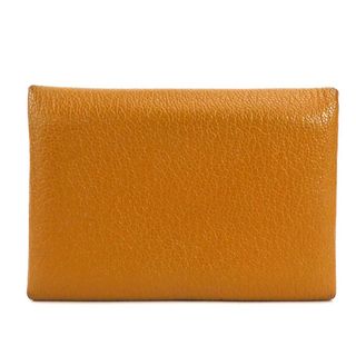 エルメス(Hermes)のエルメス HERMES カードケース コインケース カルヴィデュオ レザー ブラウン/ライトピンク レディース 送料無料【中古】 e58590a(パスケース/IDカードホルダー)